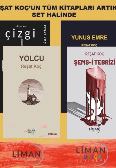 4 KİTAP SET HALİNDE-ÇİZGİ, YOLCU, YUNUS EMRE, ŞEMS-İ TEBRİZİ-REŞAT KOÇ