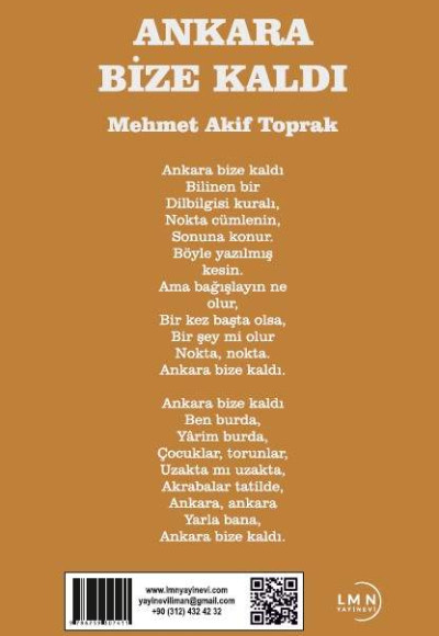 ANKARA BİZE KALDI-MEHMET AKİF TOPRAK