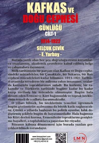 KAFKAS DOĞU CEPHESİ GÜNLÜĞÜ 1914-1922-CİLT 1-SELÇUK ÇEVİK