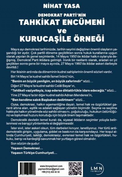 DEMOKRAT PARTİ'NİN TAHKİKAT ENCÜMENİ VE KURUCAŞİLE ÖRNEĞİ-NİHAT YASA