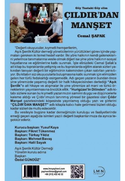 GÖY TASTAKİ GÖY ELİM ÇILDIR'DAN MANŞET-CEMAL ŞAFAK